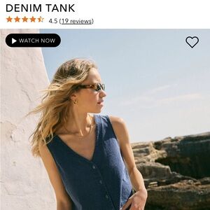 Z Supply Blue Denim Tank Top